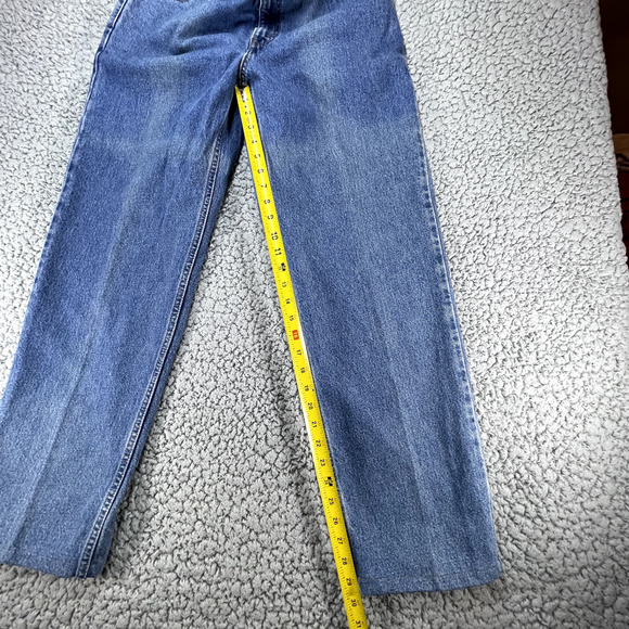 Vintage Levis 550 Jeans Men 33x31 (36"x30") Blue Denim Faded Cross Distressing - Picture 9 of 11